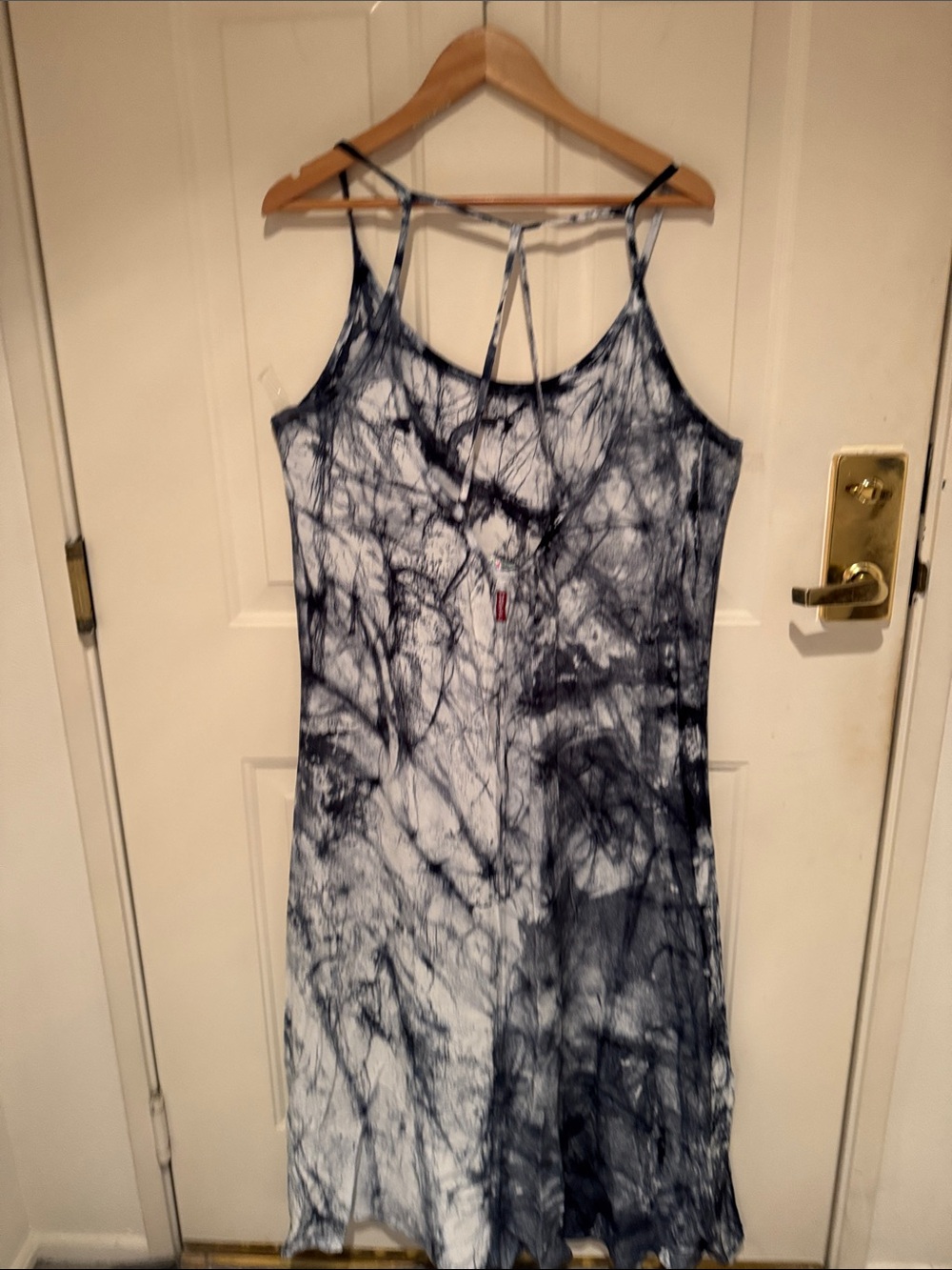 Hard Tail Tie-Dye Maxi Dress in Black and White
